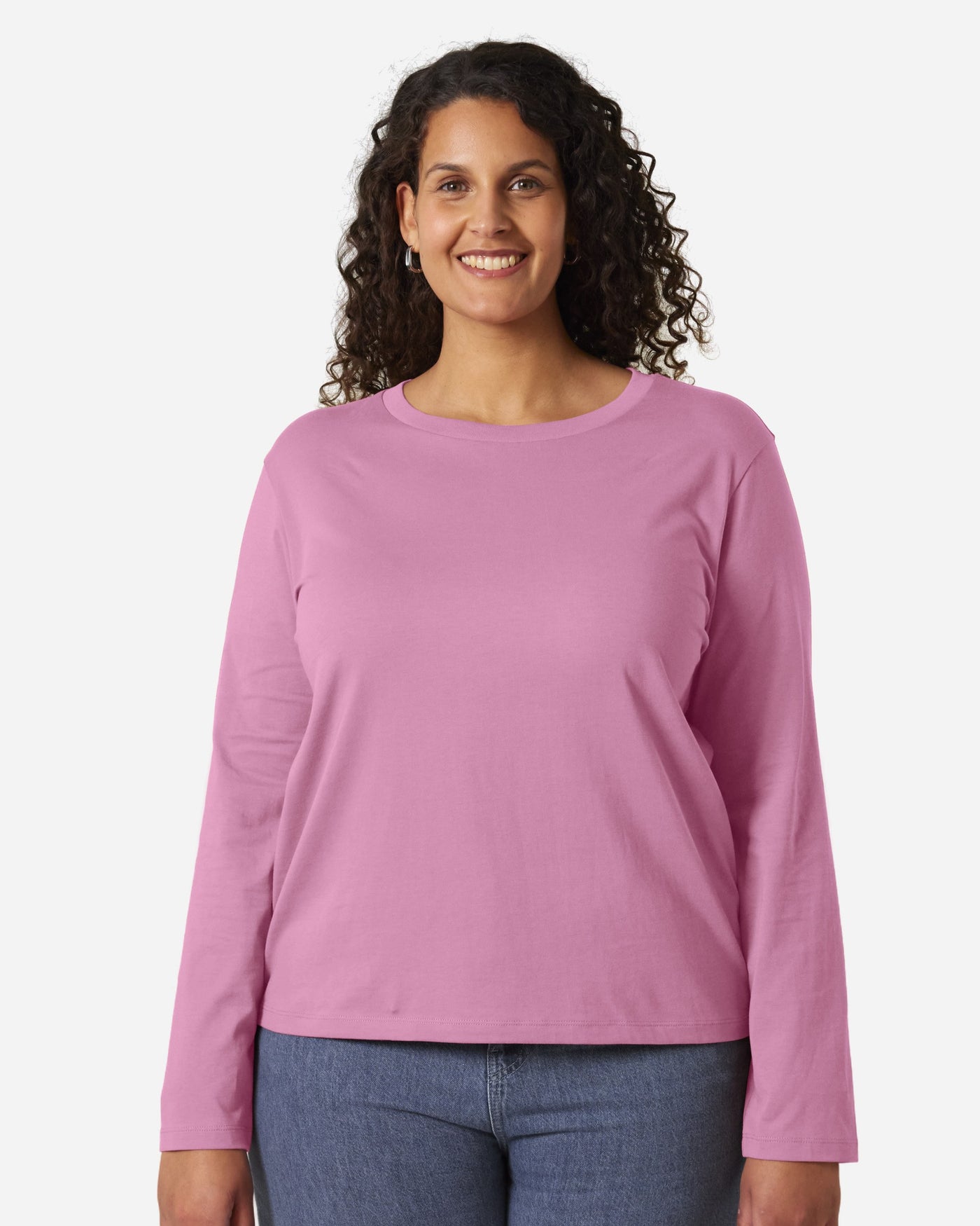T-shirt femme Stella Muser Long Sleeve porté, coloris Bubble Pink