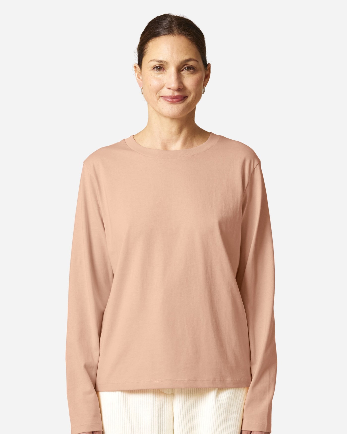 T-shirt femme Stella Muser Long Sleeve porté, coloris Fraiche Peche
