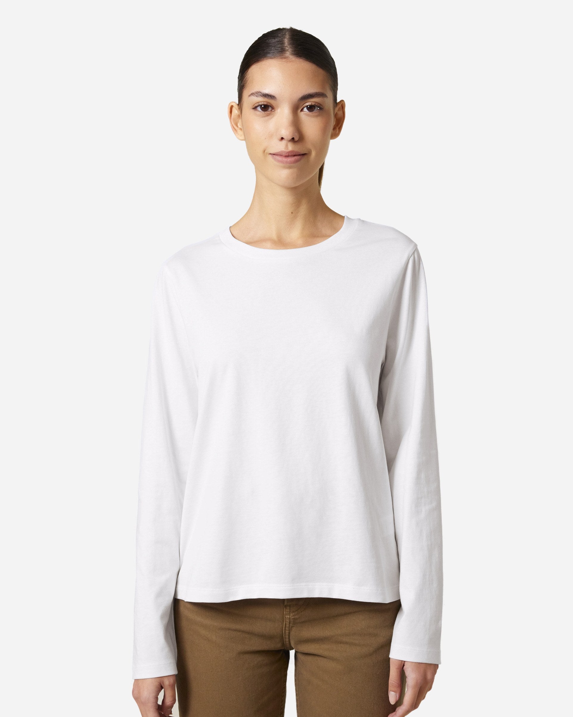 T-shirt femme Stella Muser Long Sleeve porté, coloris White