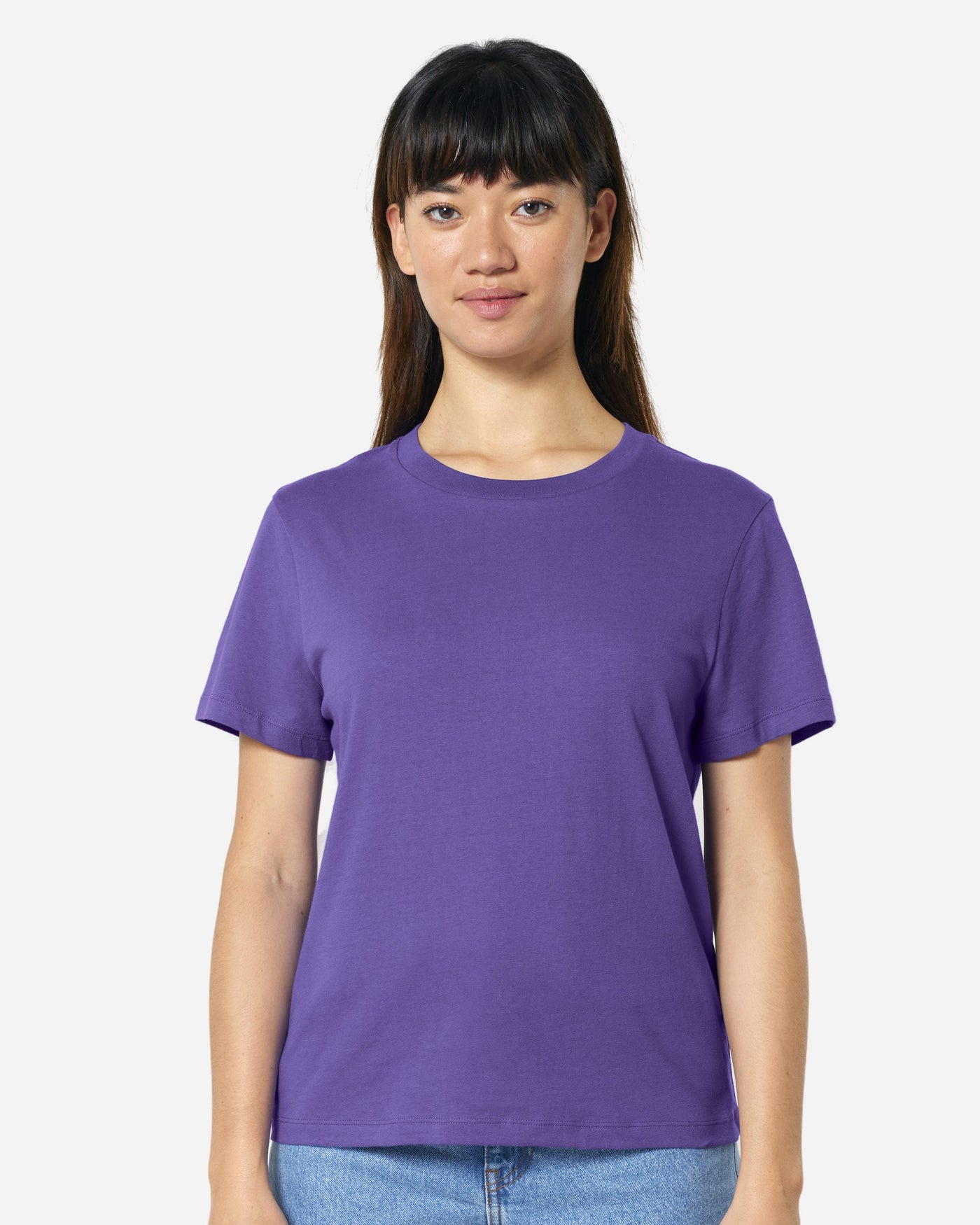 T-shirt femme Stella Muser porté, coloris Purple Love