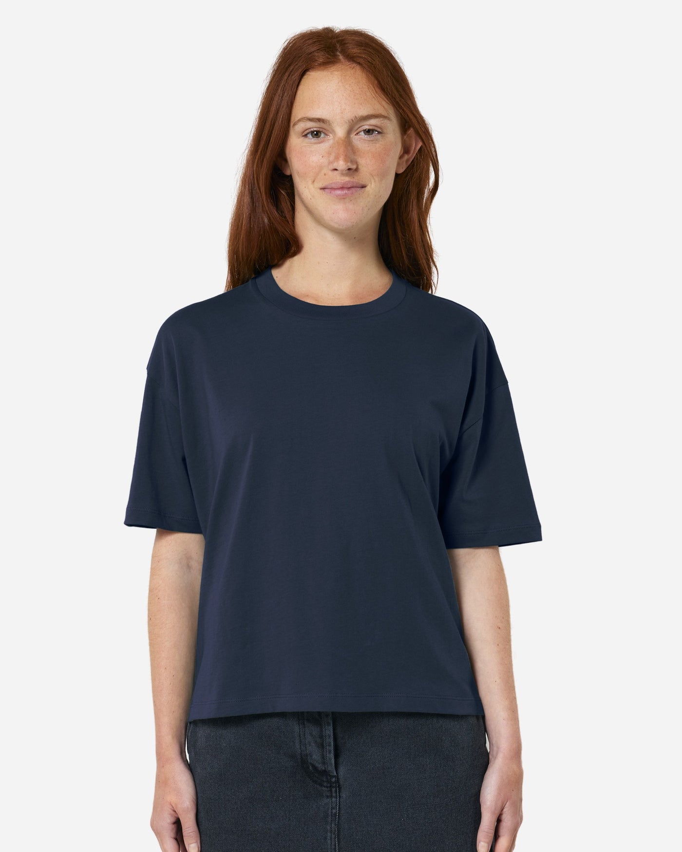 T-shirt femme Stella Nova porté, coloris French Navy