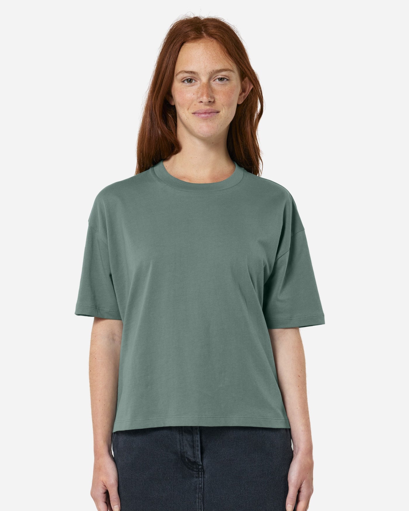 T-shirt femme Stella Nova porté, coloris Green Bay