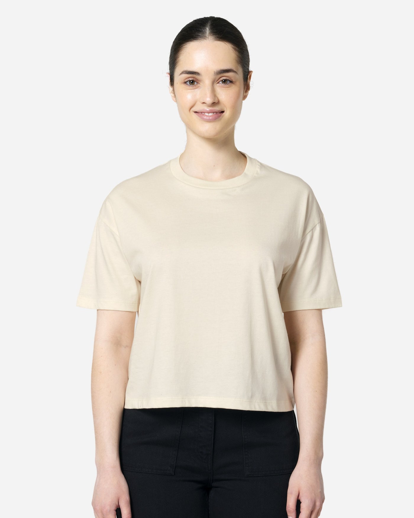 T-shirt femme Stella Nova porté, coloris Natural Raw
