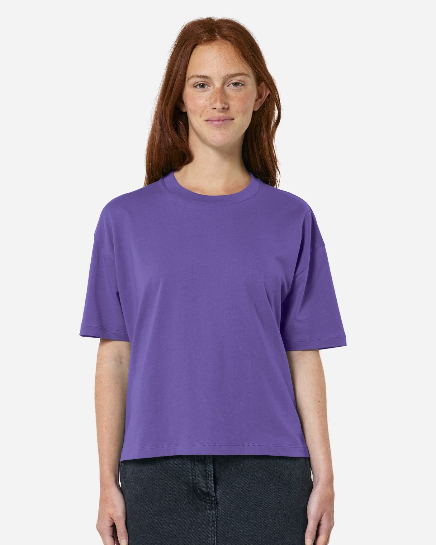 T-shirt femme Stella Nova porté, coloris Purple Love