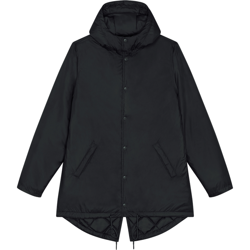 Parka matelassée unisexe Padded Parker à plat, coloris Black