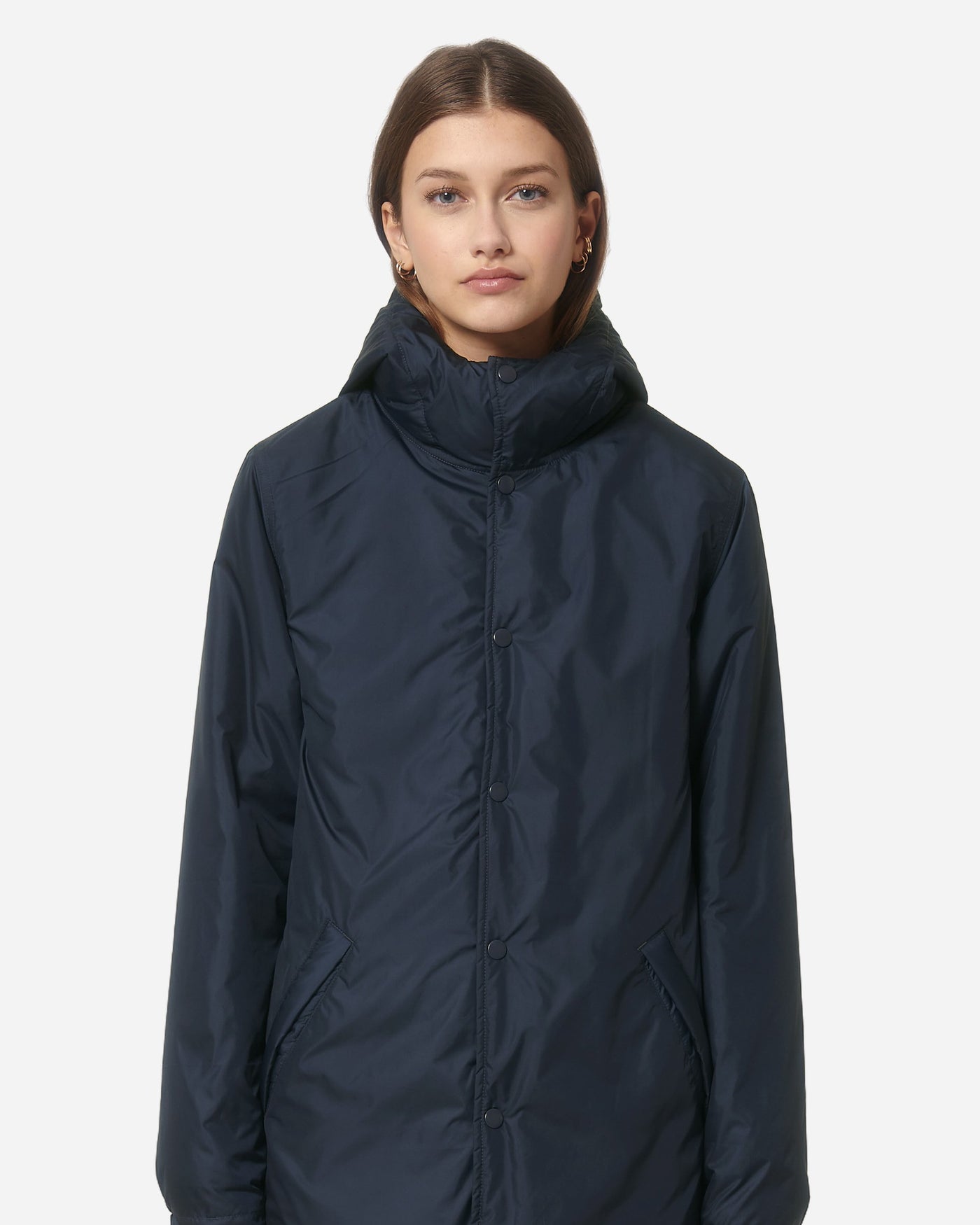 Parka matelassée unisexe Padded Parker porté, coloris French Navy
