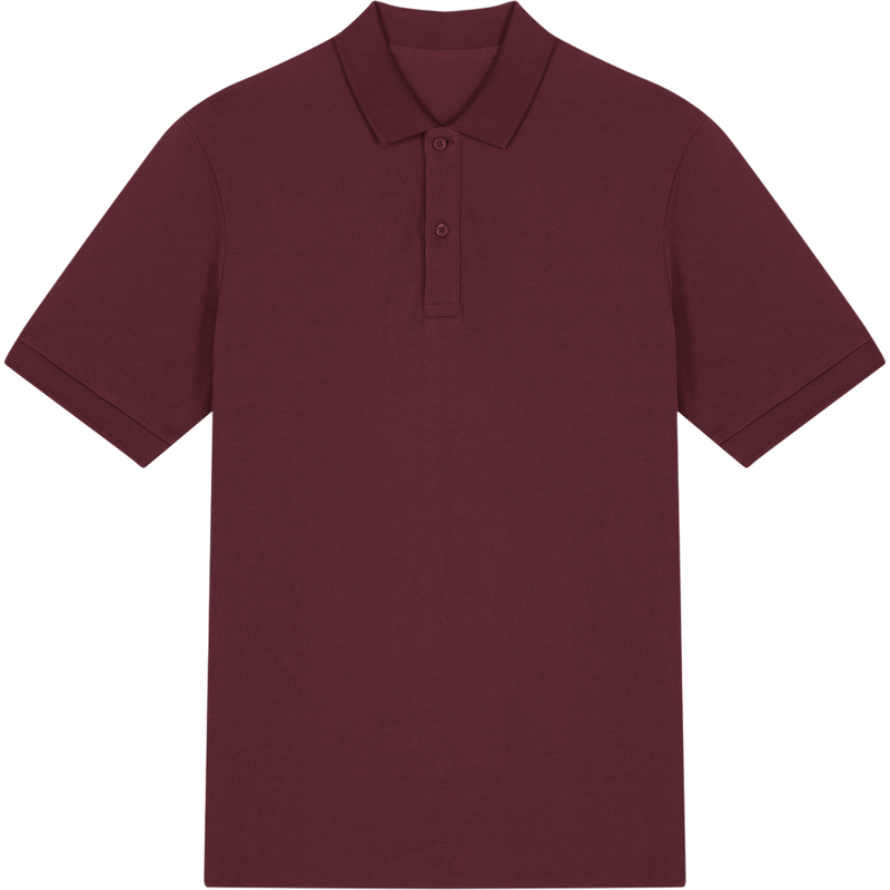 Polo unisexe Prepster 2.0 à plat, coloris Burgundy