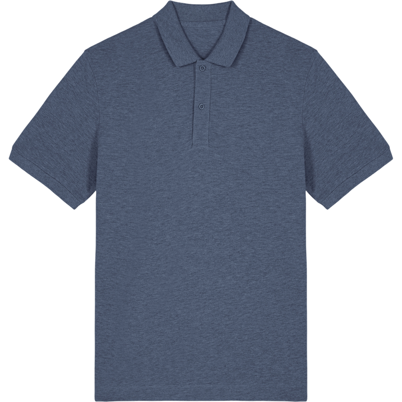 Polo unisexe Prepster 2.0 à plat, coloris Dark Heather Blue