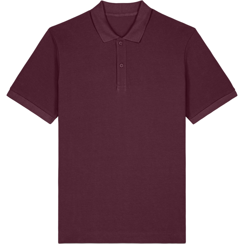 Polo unisexe Prepster 2.0 à plat, coloris Deep Plum