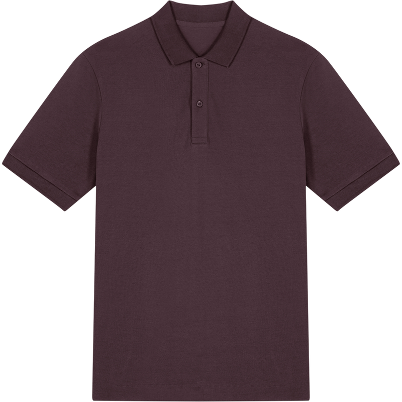 Polo unisexe Prepster 2.0 à plat, coloris Red Brown