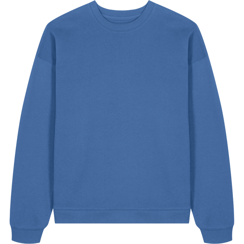 Sweat unisexe Radder 2.0 à plat, coloris Mindful Blue