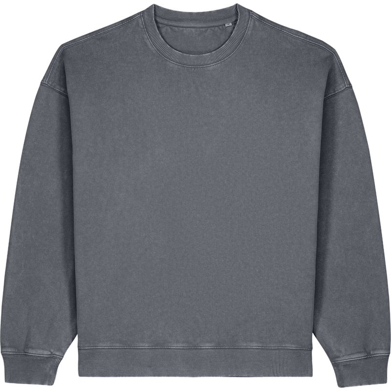 Sweat unisexe Radder 2.0 Vintage à plat, coloris G. Dyed Anthracite