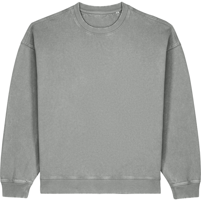 Sweat unisexe Radder 2.0 Vintage à plat, coloris G. Dyed Misty Grey