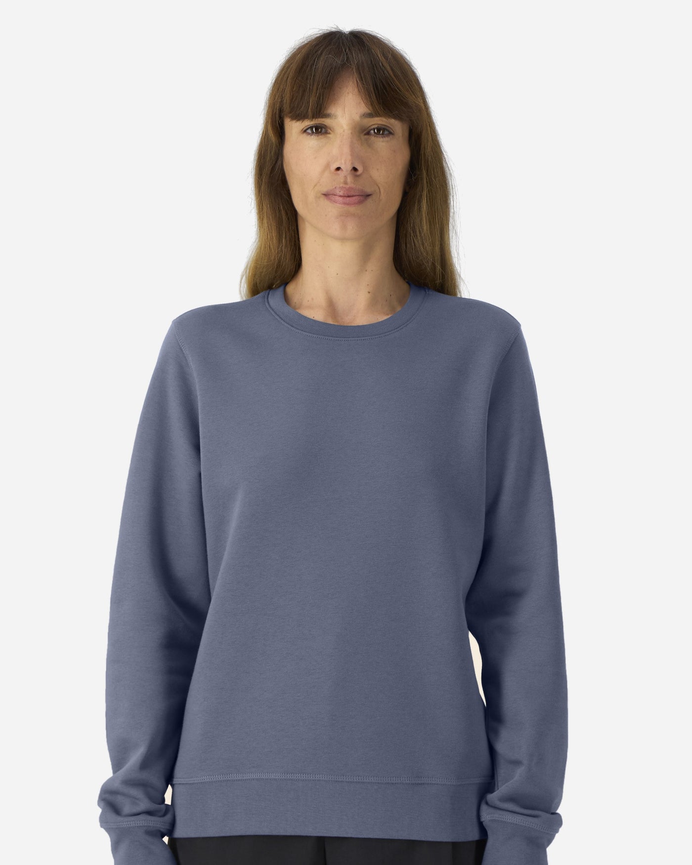 Sweat unisexe Roller porté, coloris Blue Grey