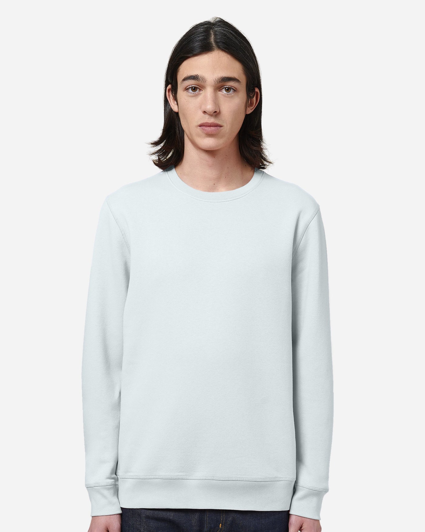 Sweat unisexe Roller porté, coloris Blue Ice