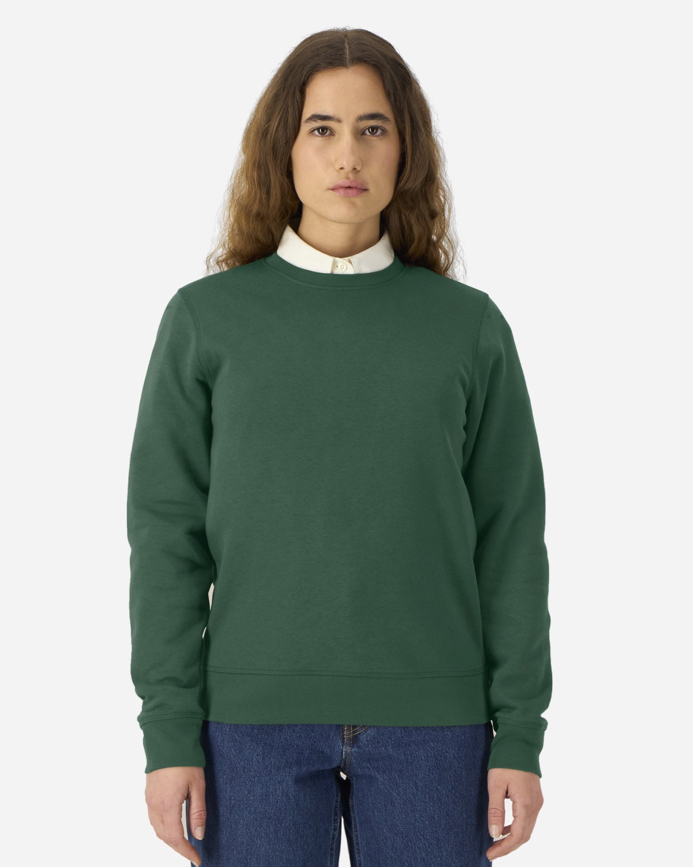 Sweat unisexe Roller porté, coloris Bottle Green
