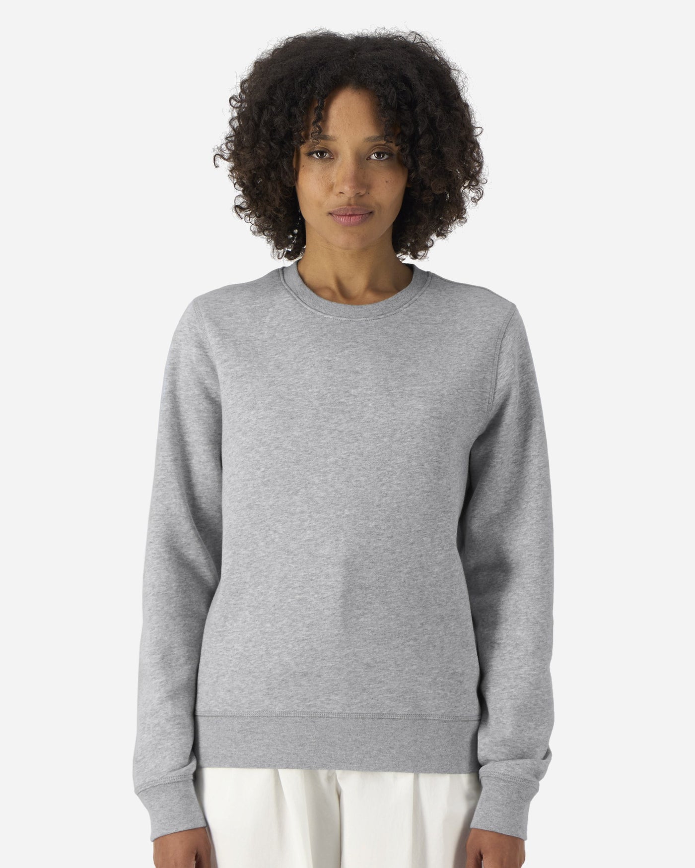 Sweat unisexe Roller porté, coloris Heather Grey