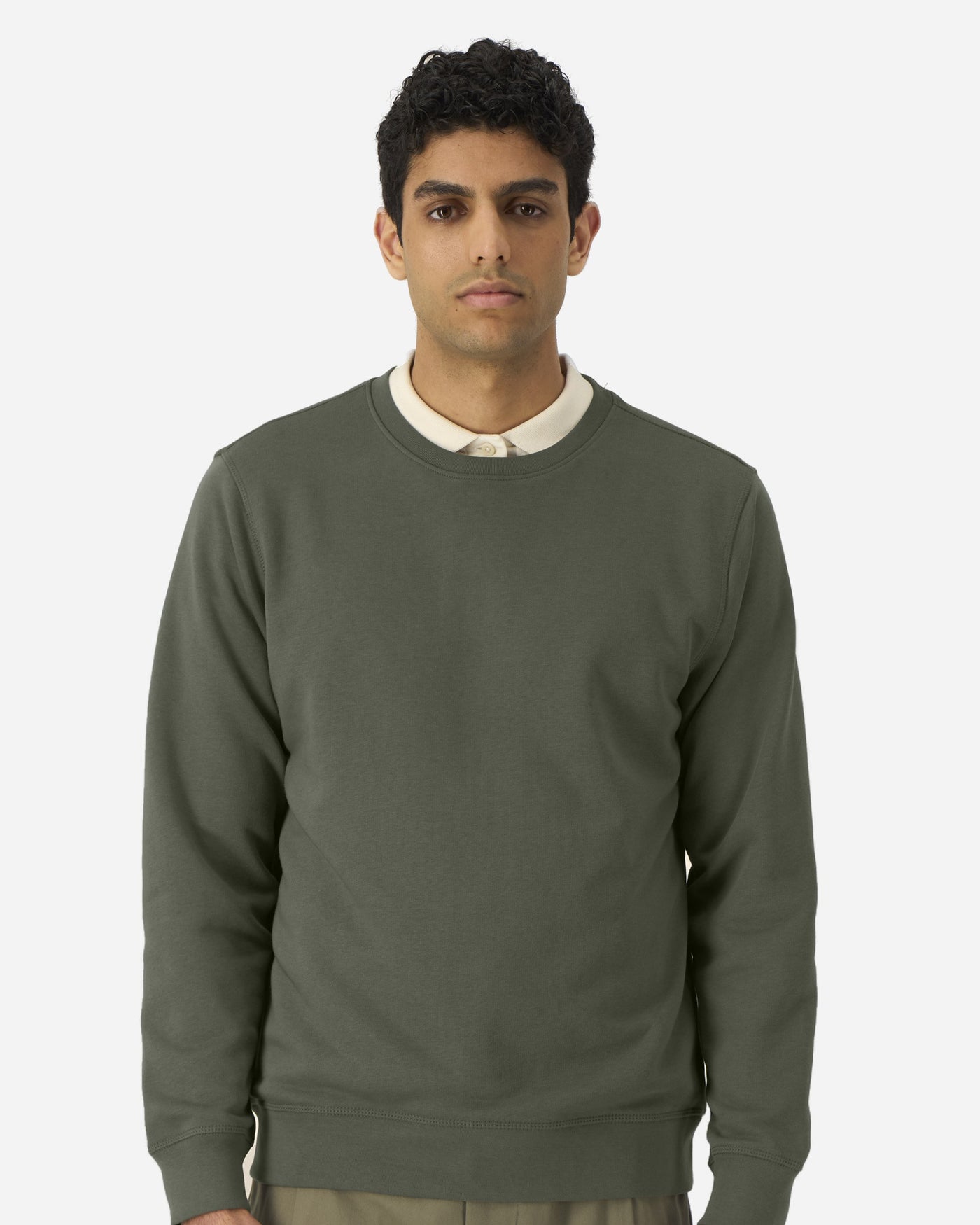 Sweat unisexe Roller porté, coloris Khaki