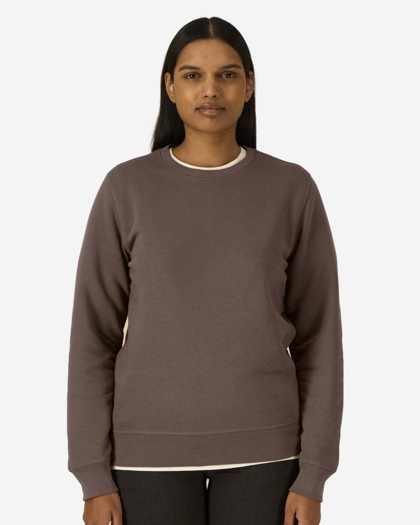 Sweat unisexe Roller porté, coloris Mocha