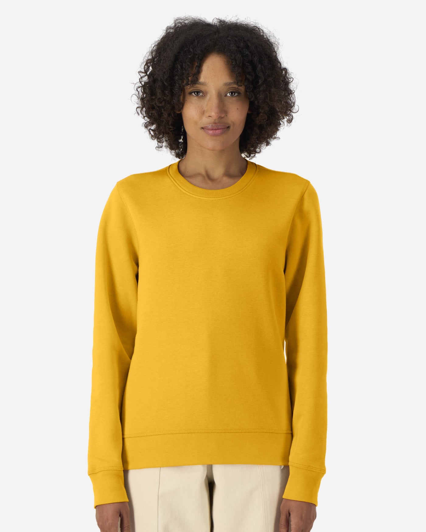 Sweat unisexe Roller porté, coloris Spectra Yellow