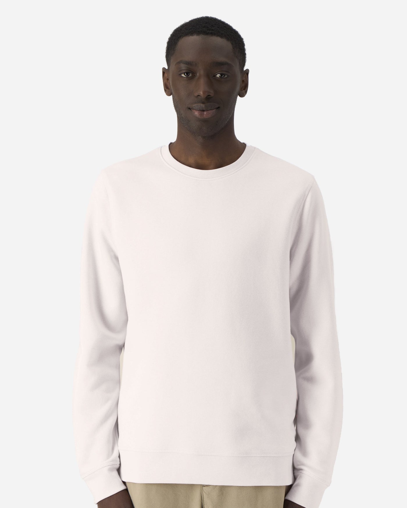 Sweat unisexe Roller porté, coloris Vintage White