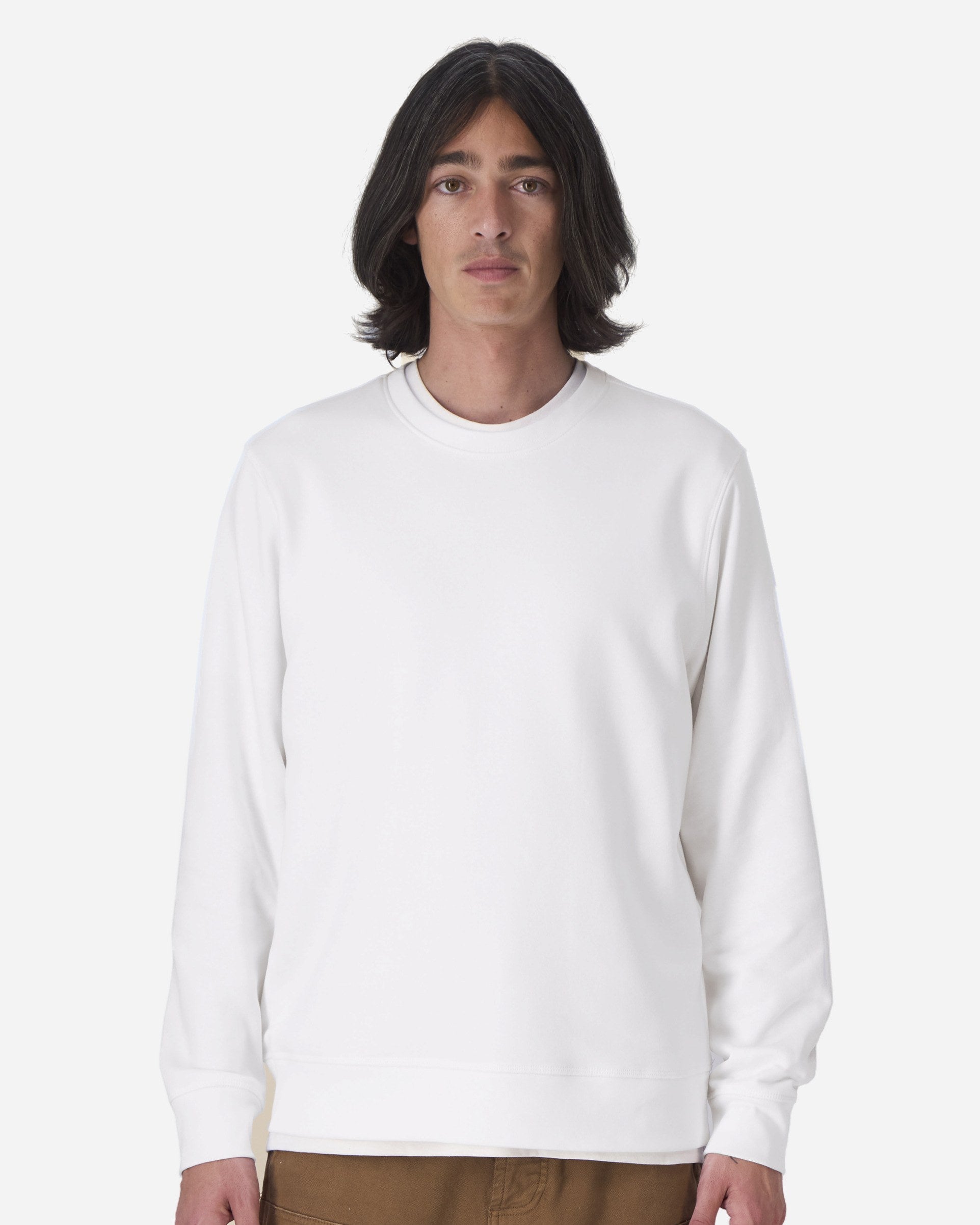 Sweat unisexe Roller porté, coloris White