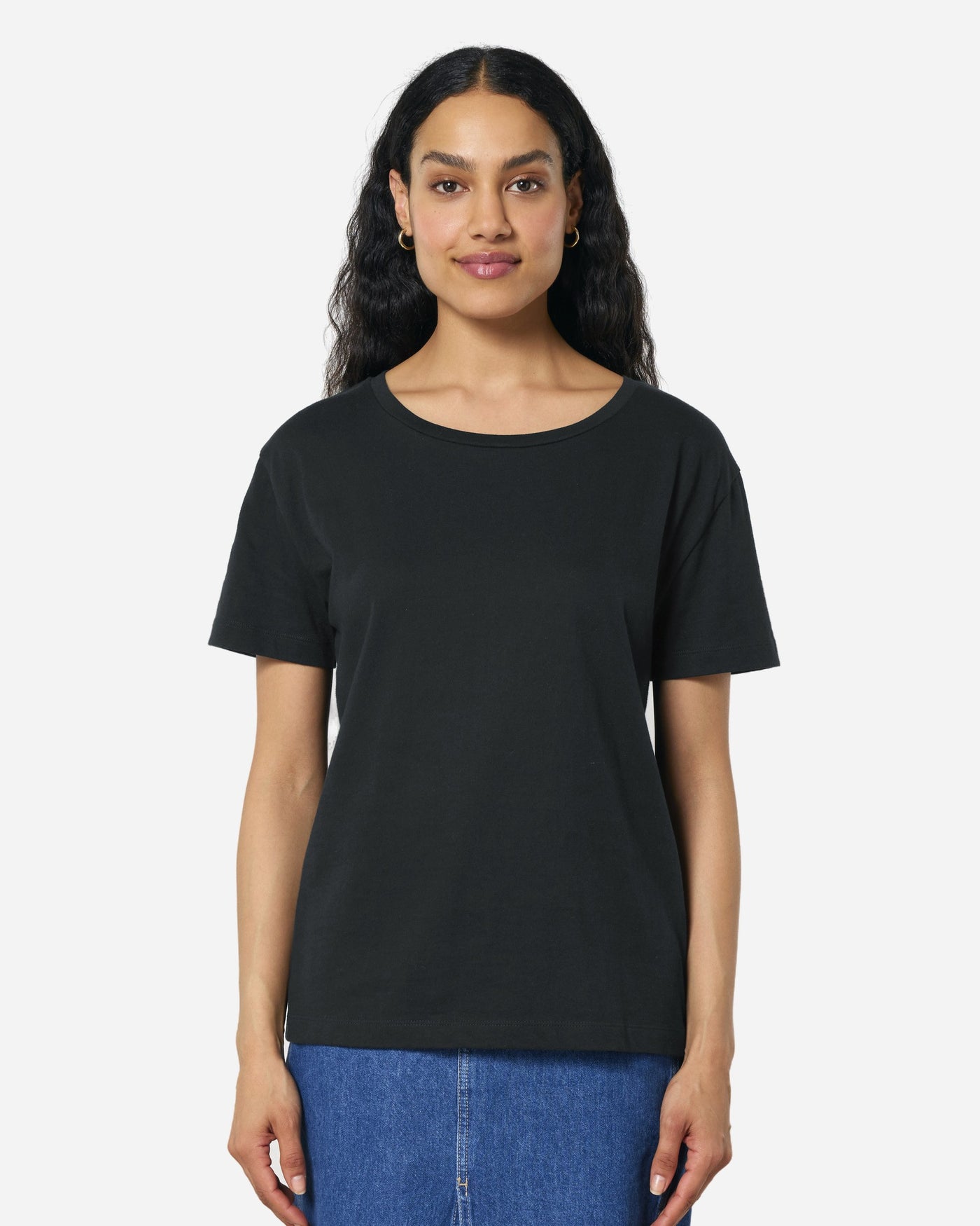 T-shirt femme Stella Serena porté, coloris Black