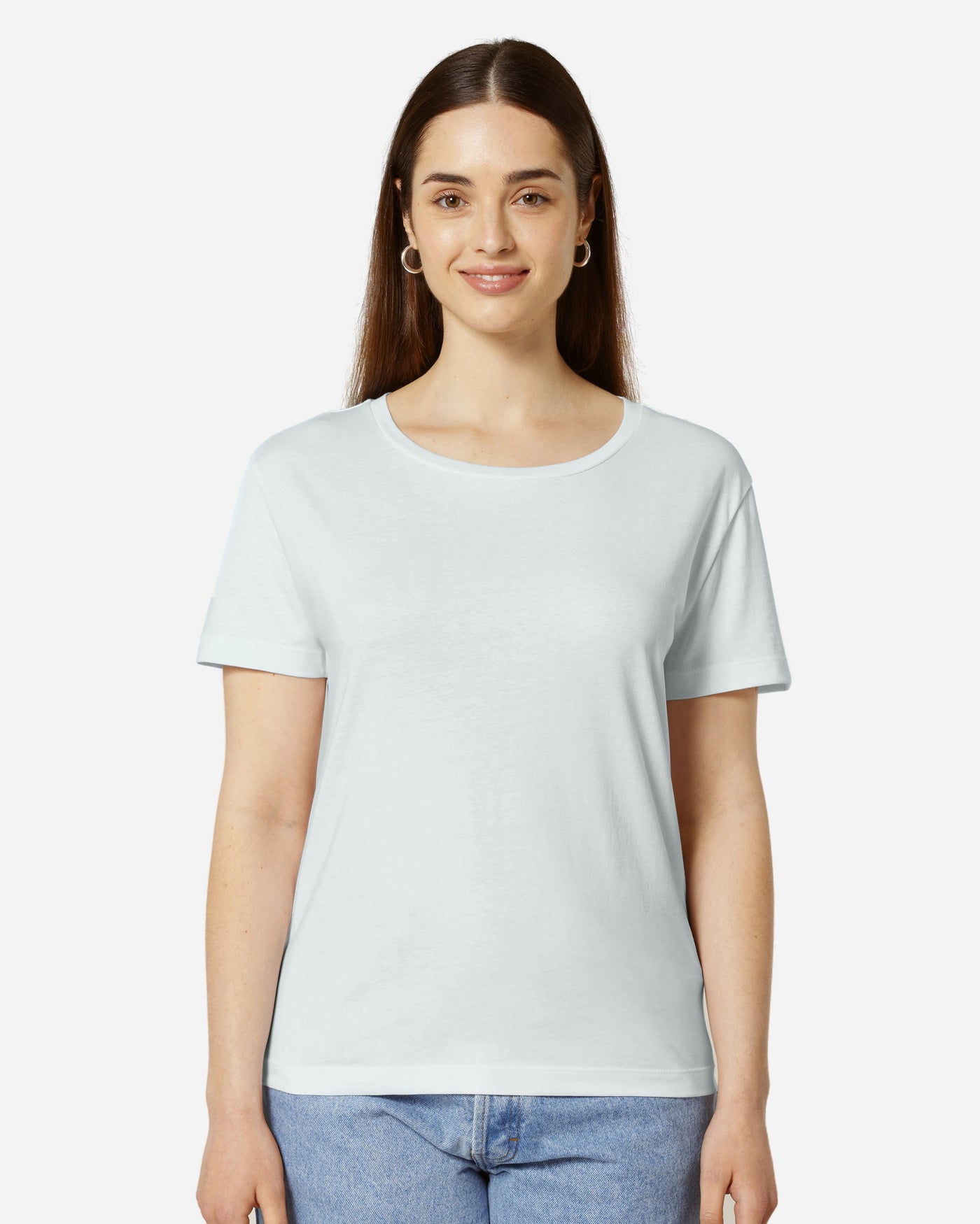 T-shirt femme Stella Serena porté, coloris Blue Ice