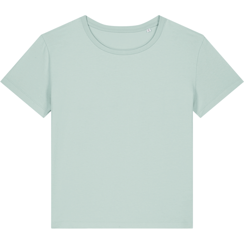 T-shirt femme Stella Serena à plat, coloris Caribbean Blue