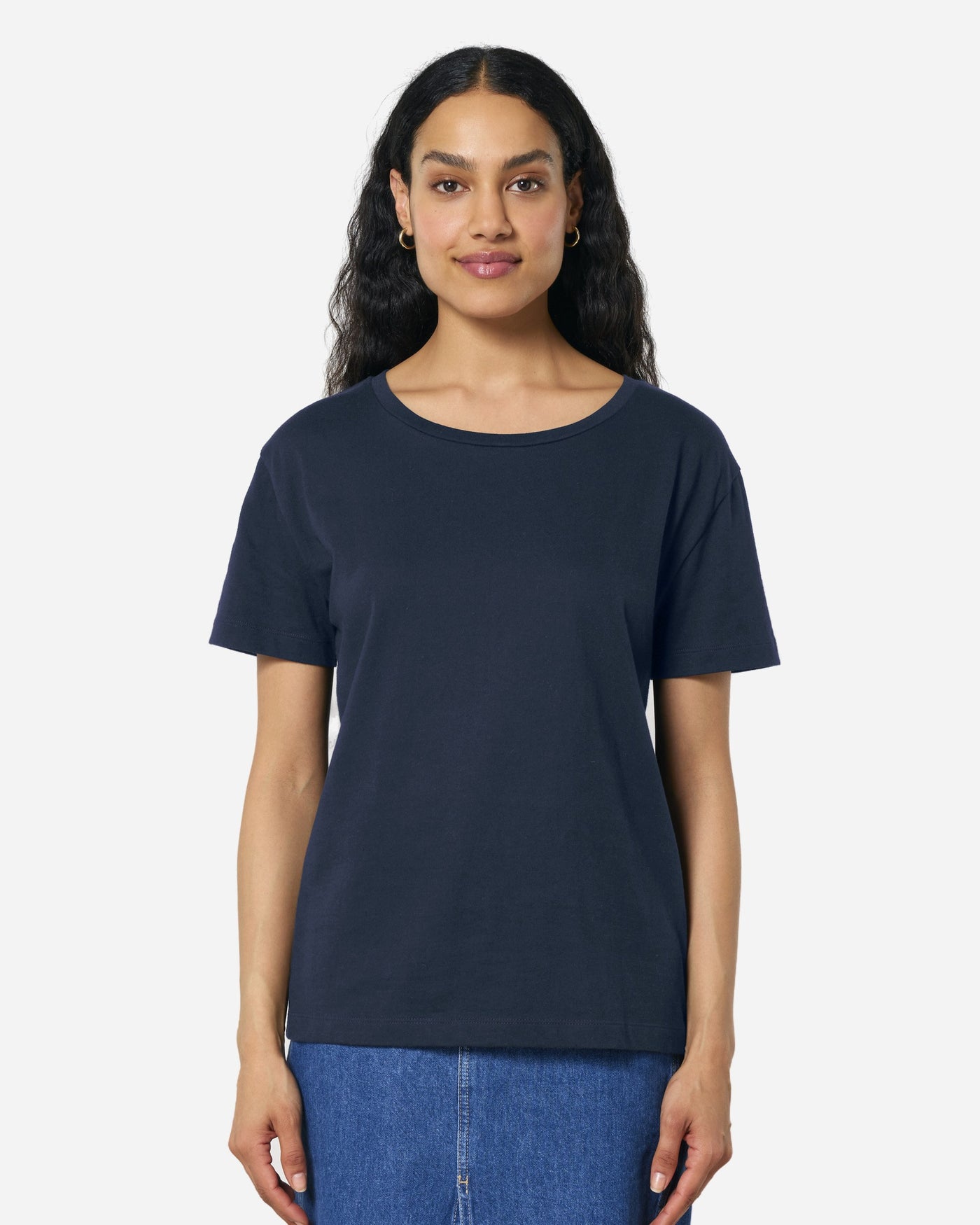 T-shirt femme Stella Serena porté, coloris French Navy