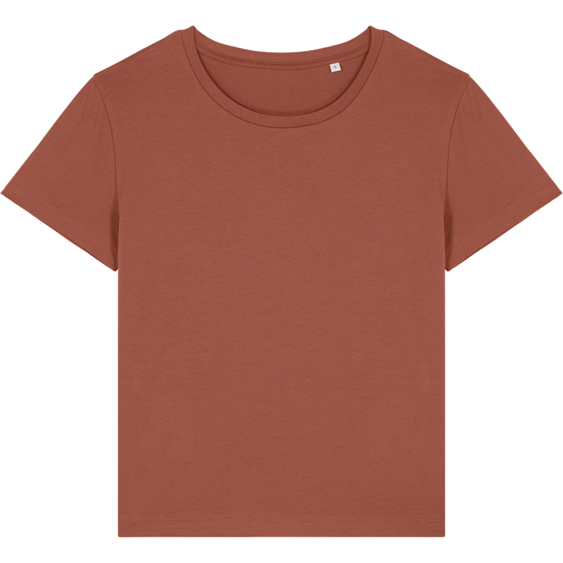 T-shirt femme Stella Serena à plat, coloris Heritage Brown