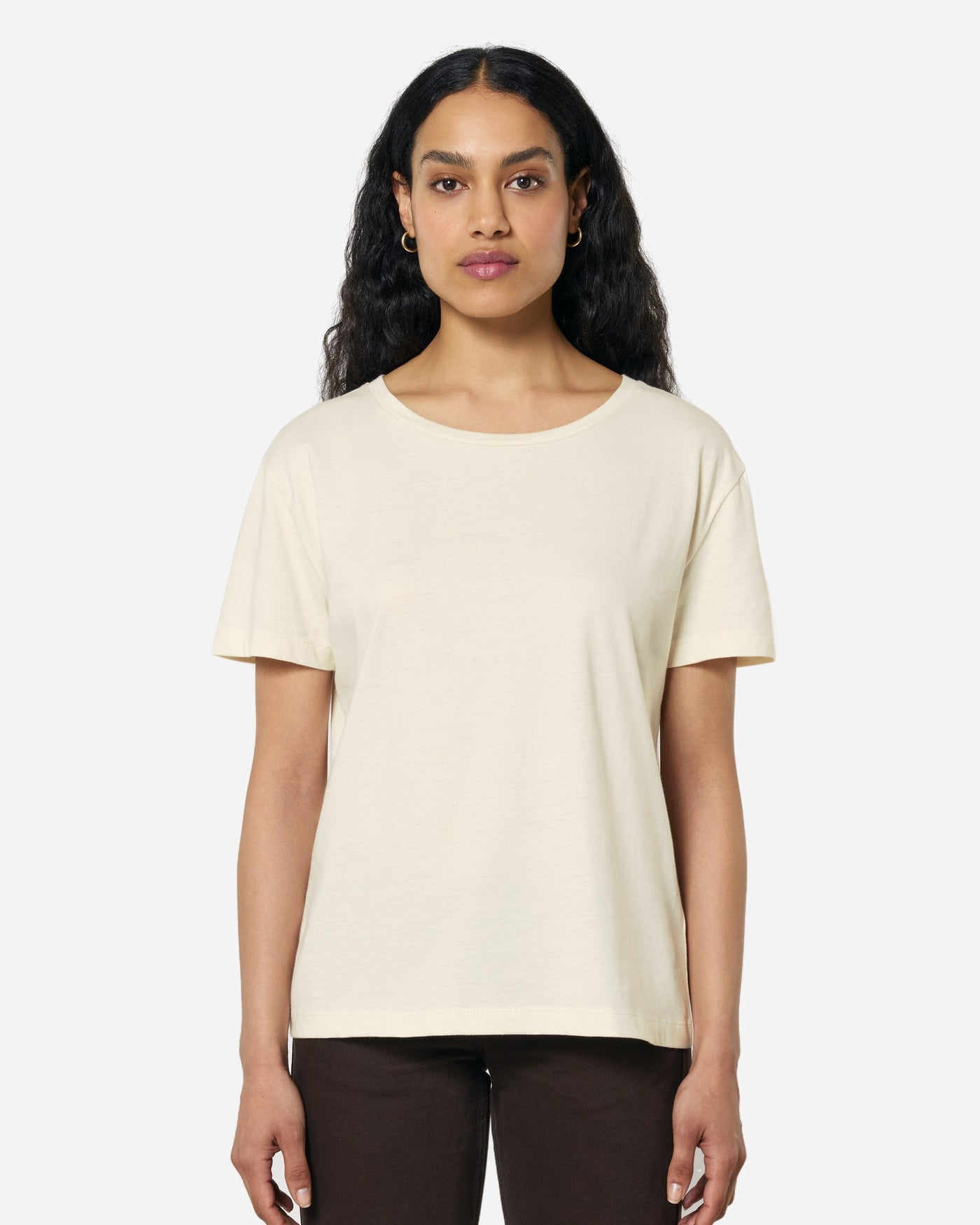 T-shirt femme Stella Serena porté, coloris Natural Raw