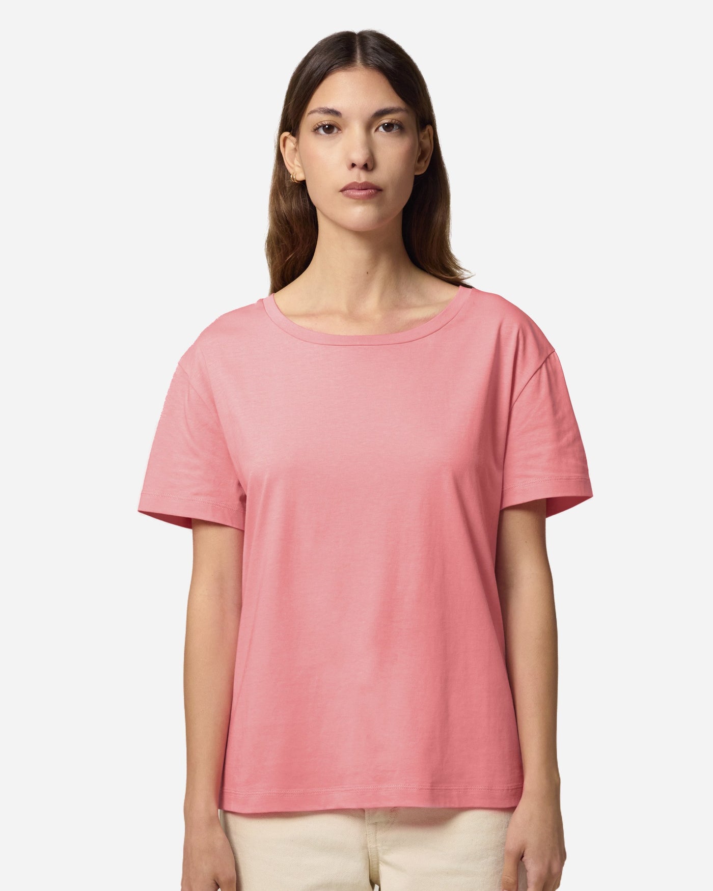 T-shirt femme Stella Serena porté, coloris Pink Joy