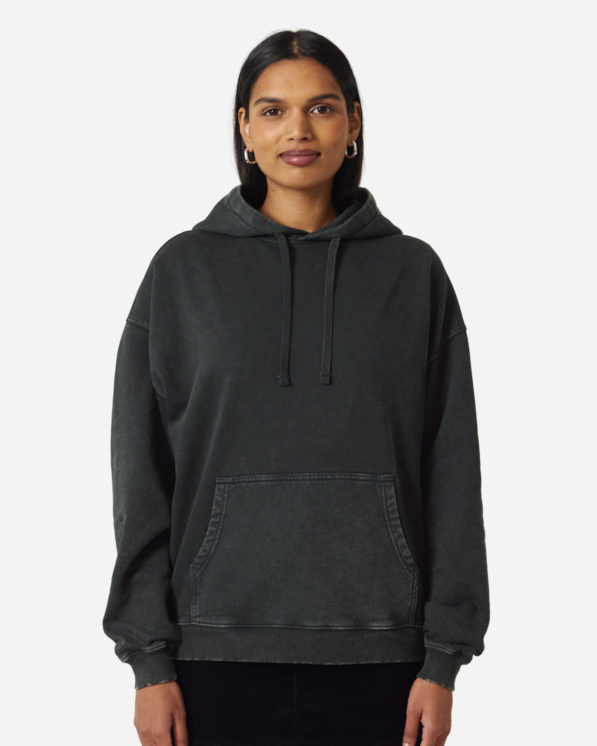 Sweat à capuche unisexe Slammer 2.0 Vintage porté, coloris G. Dyed Black Rock