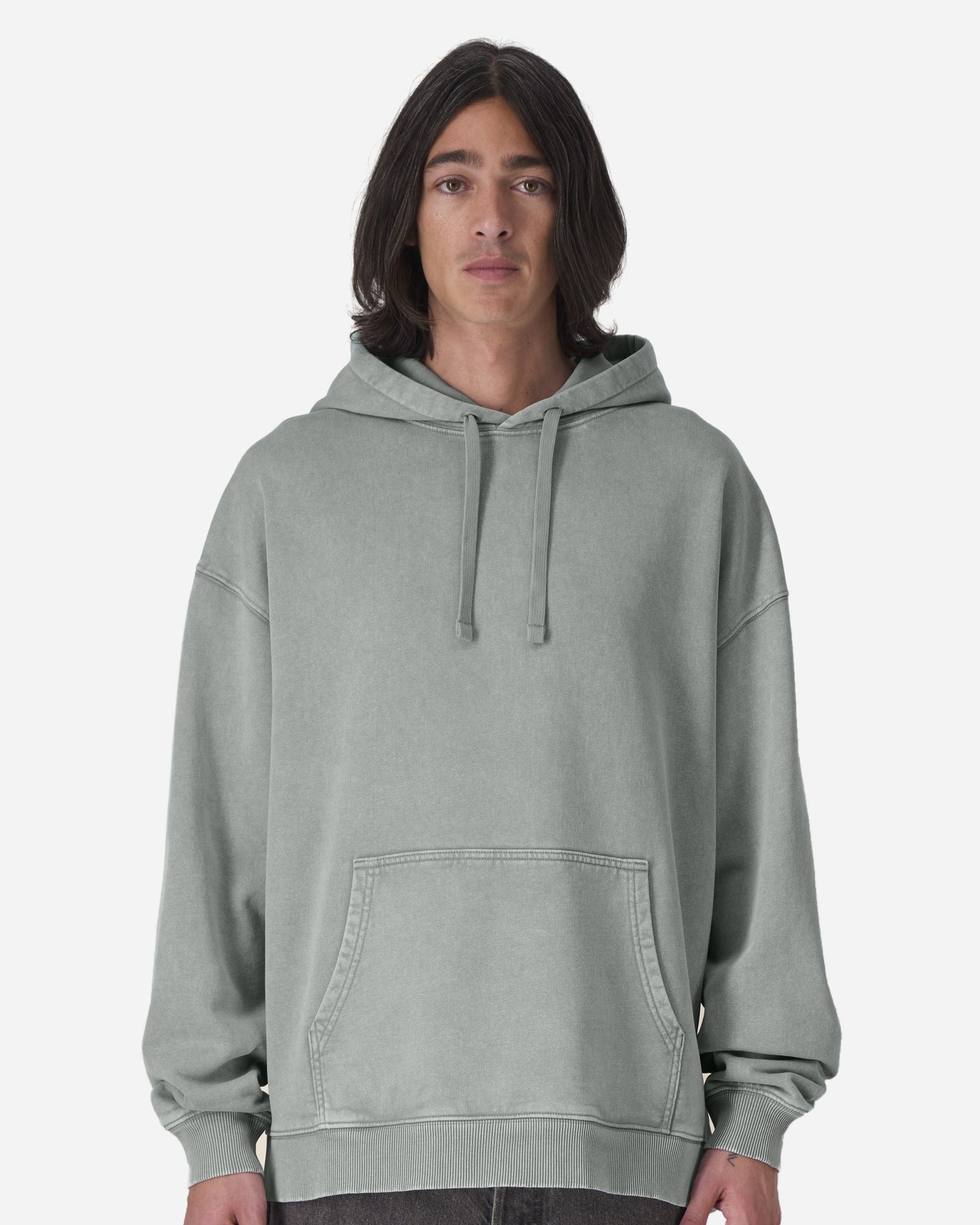 Sweat à capuche unisexe Slammer 2.0 Vintage porté, coloris G. Dyed Misty Grey