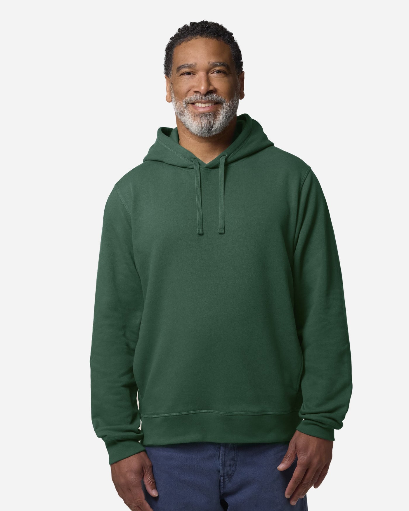 Sweat à capuche unisexe Sounder porté, coloris Bottle Green