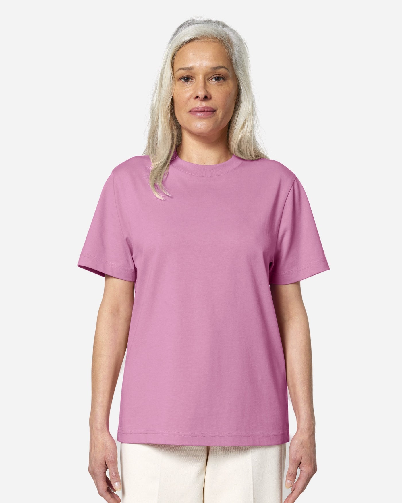 T-shirt unisexe Sparker 2.0 porté, coloris Bubble Pink