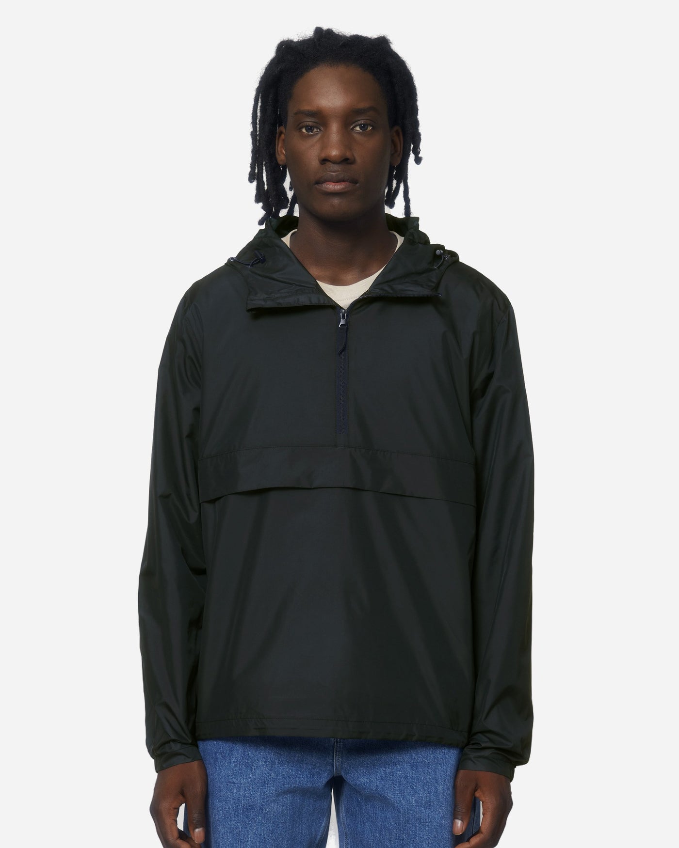 Anorak unisexe Speeder porté, coloris Black