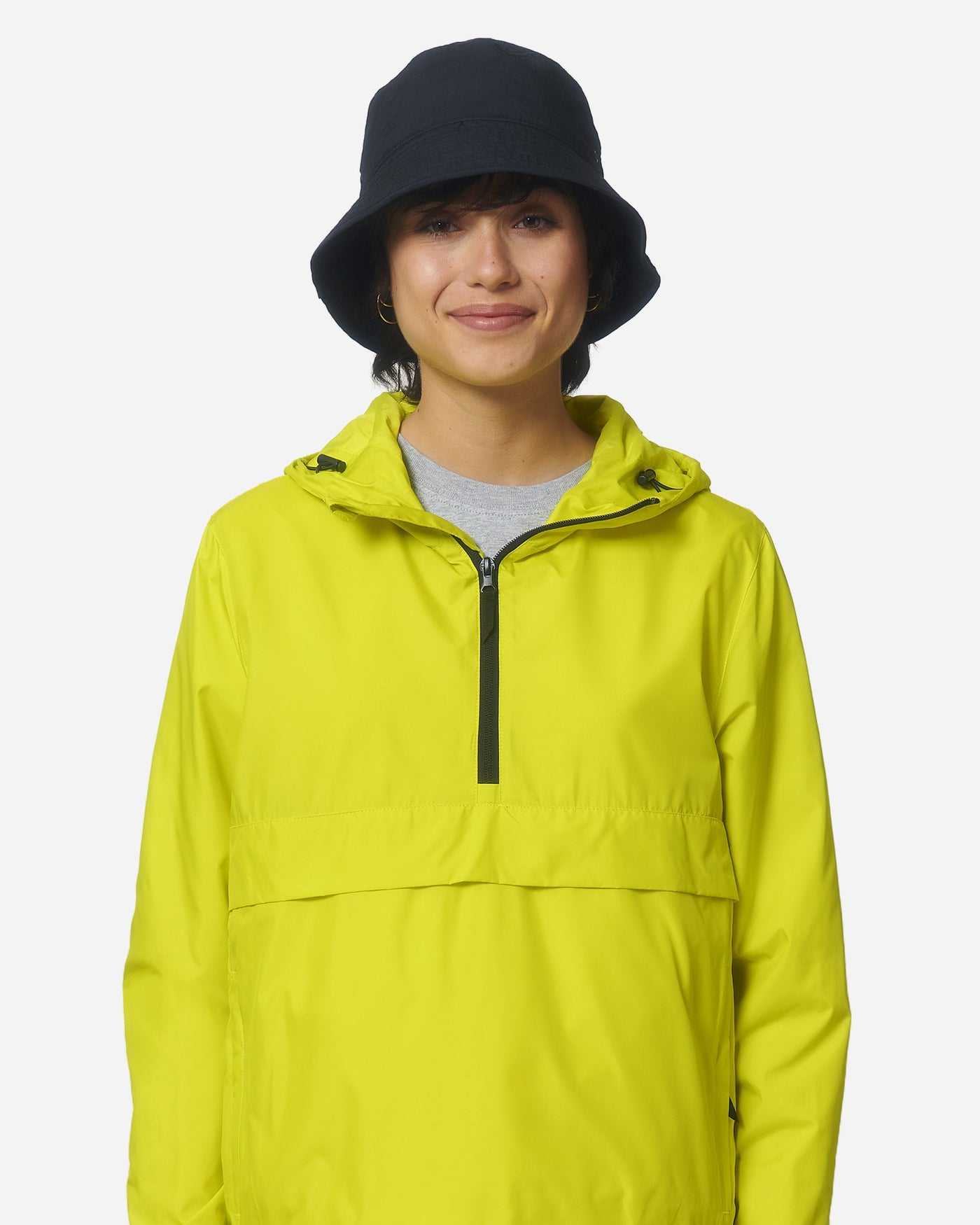 Anorak unisexe Speeder porté, coloris Lime Flash