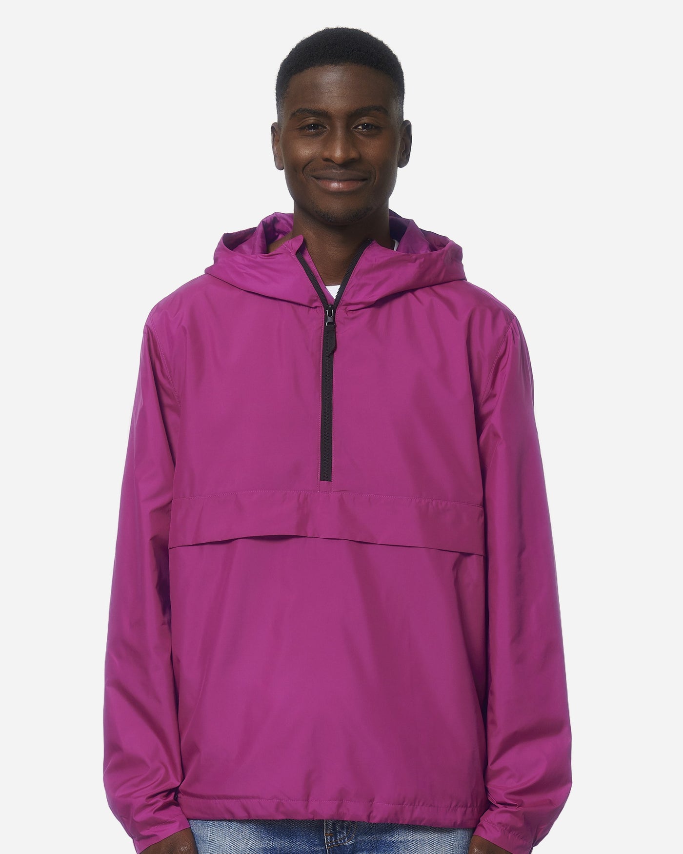 Anorak unisexe Speeder porté, coloris Orchid Flower