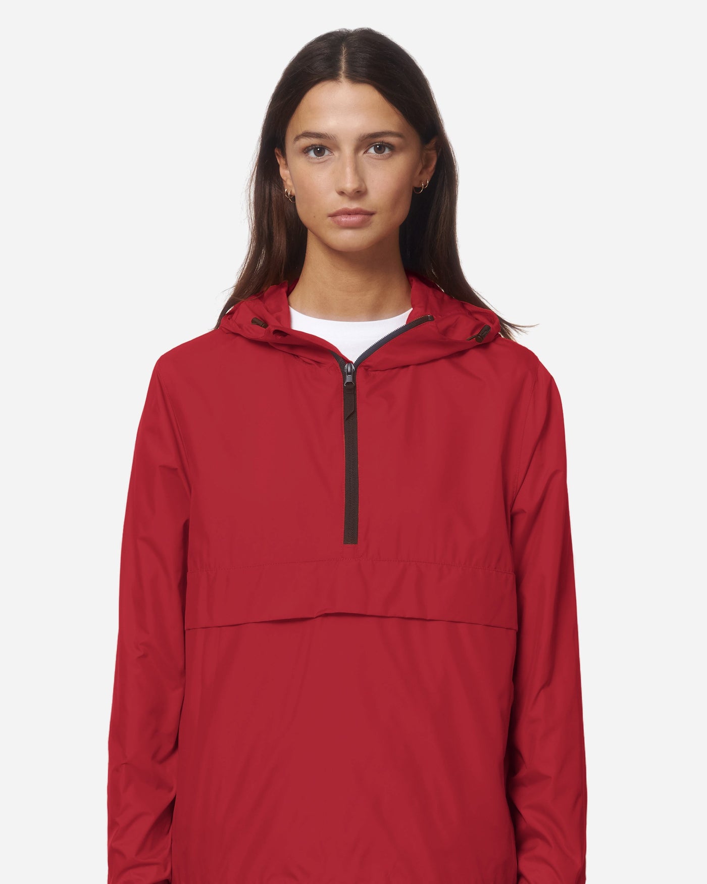 Anorak unisexe Speeder porté, coloris Red