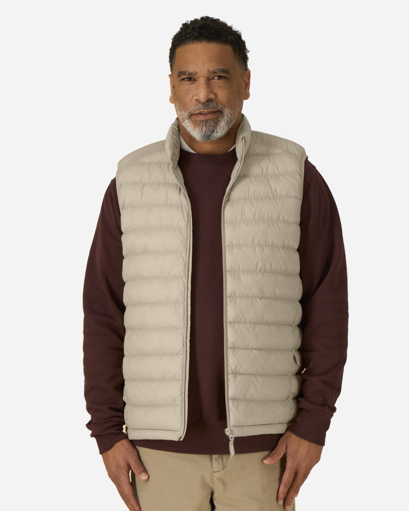Doudoune sans manches homme Stanley Climber 2.0 porté, coloris Desert Dust