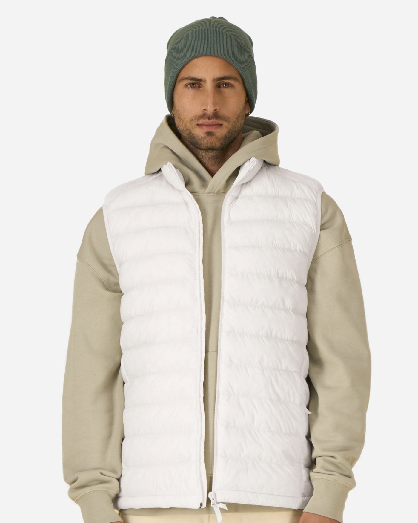 Doudoune sans manches homme Stanley Climber 2.0 porté, coloris Off White