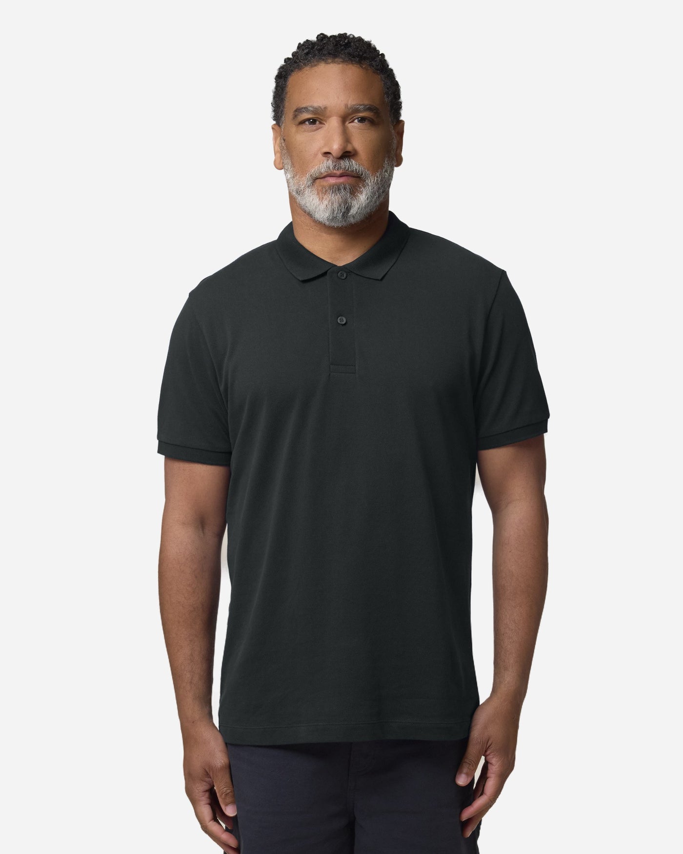 Polo homme Stanley Coaster porté, coloris Black