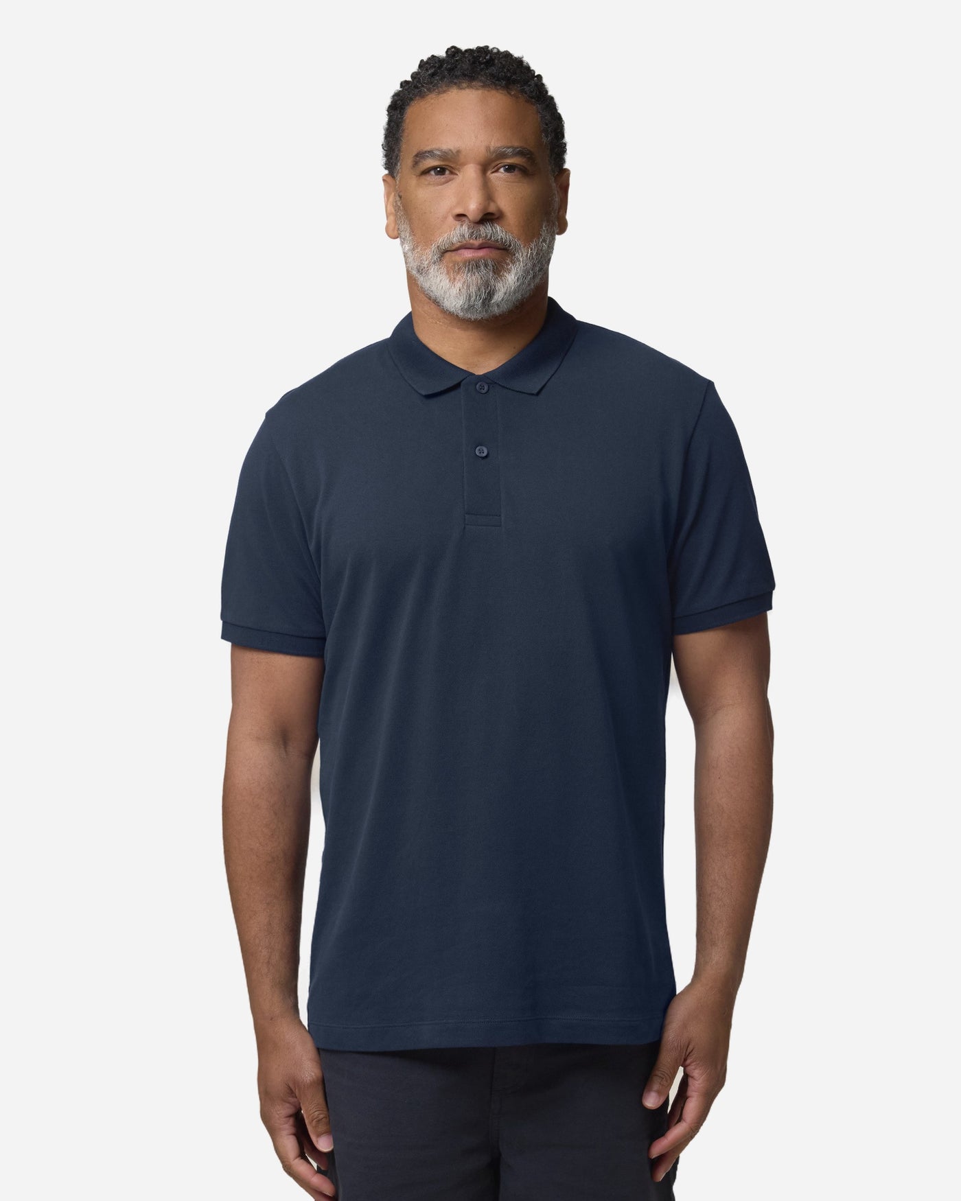 Polo homme Stanley Coaster porté, coloris French Navy