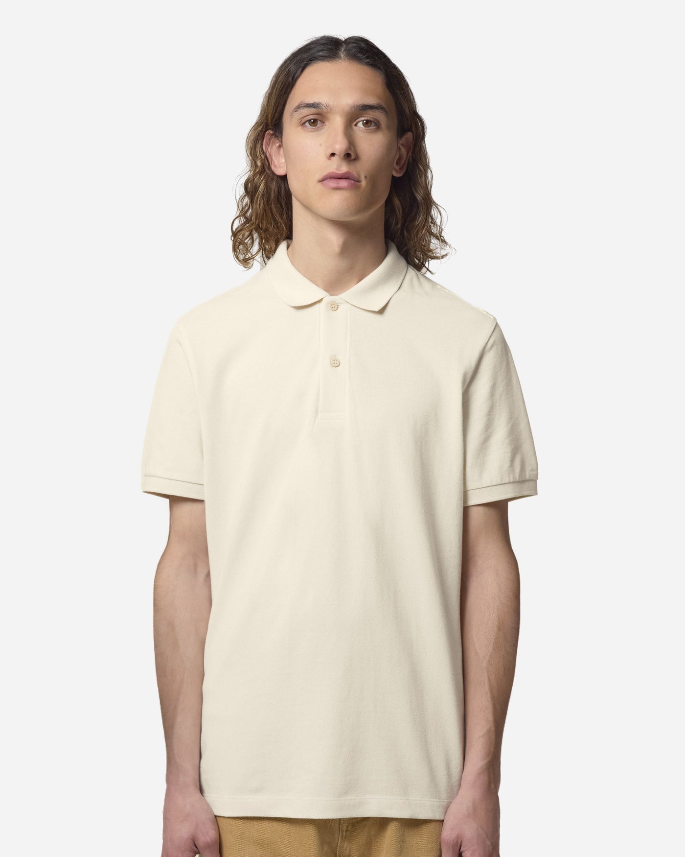 Polo homme Stanley Coaster porté, coloris Natural Raw