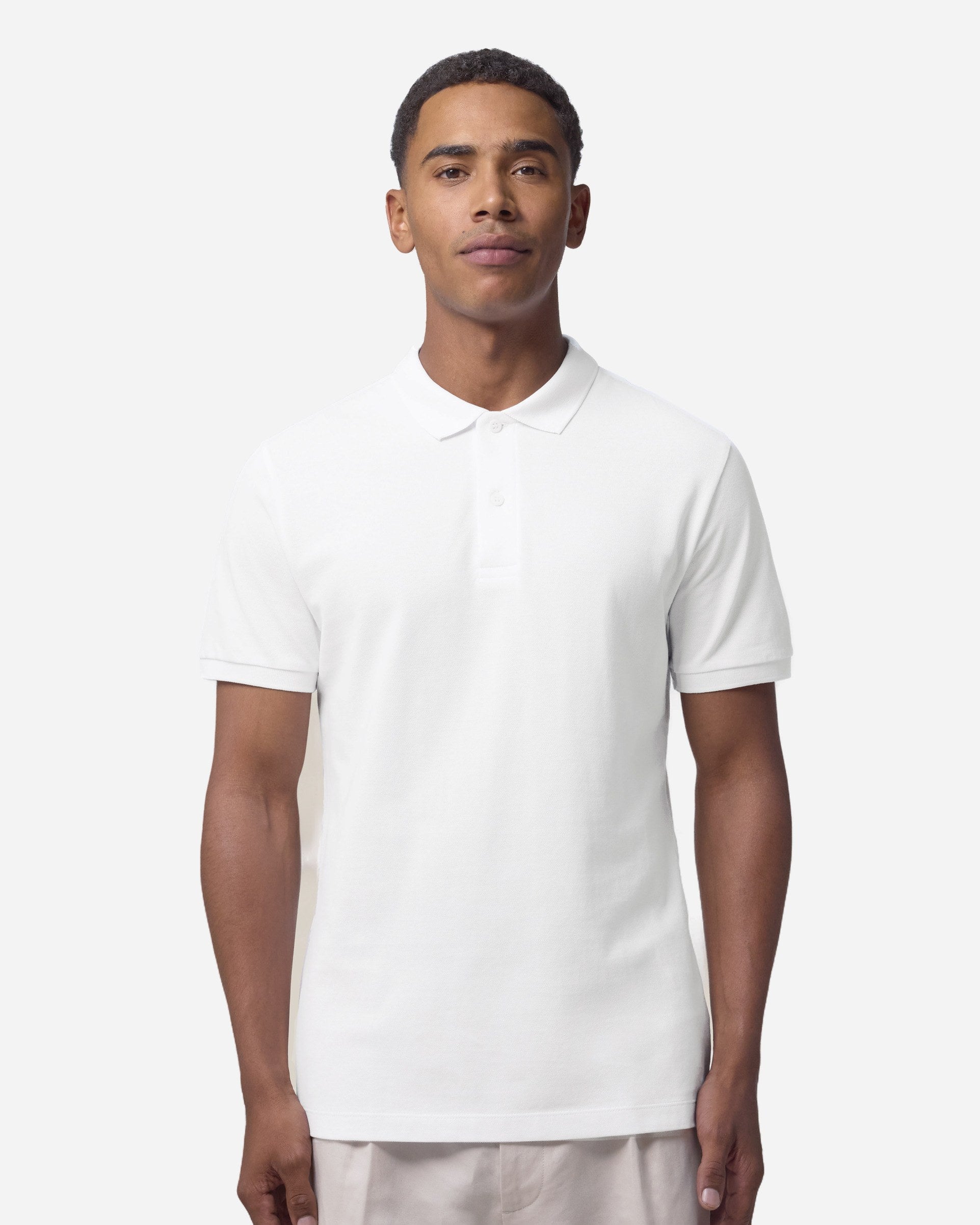 Polo homme Stanley Coaster porté, coloris White
