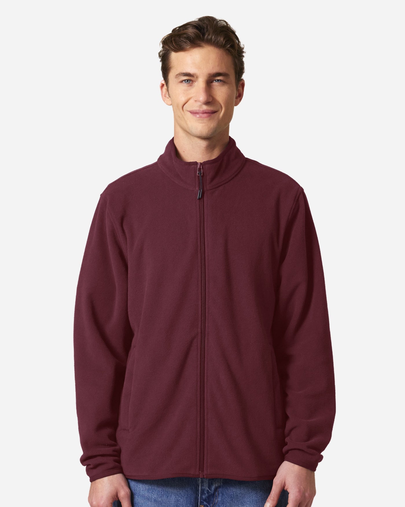 Veste polaire homme Stanley Guider porté, coloris Burgundy
