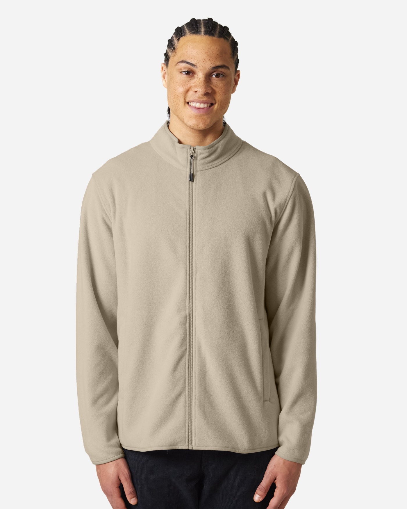 Veste polaire homme Stanley Guider porté, coloris Desert Dust