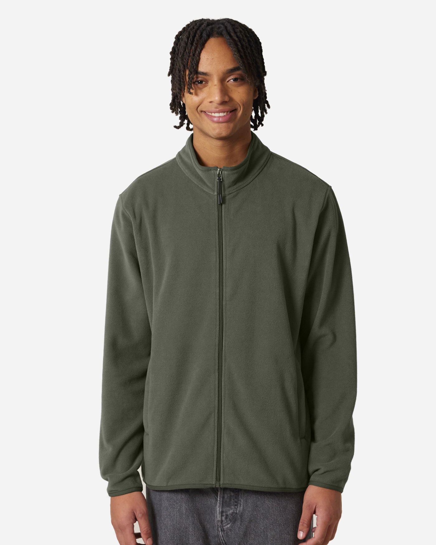 Veste polaire homme Stanley Guider porté, coloris Khaki